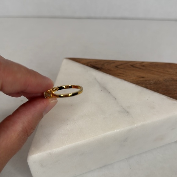 Vintage Gold Faux Diamond Ring size 9 lot D15 - Picture 6 of 8